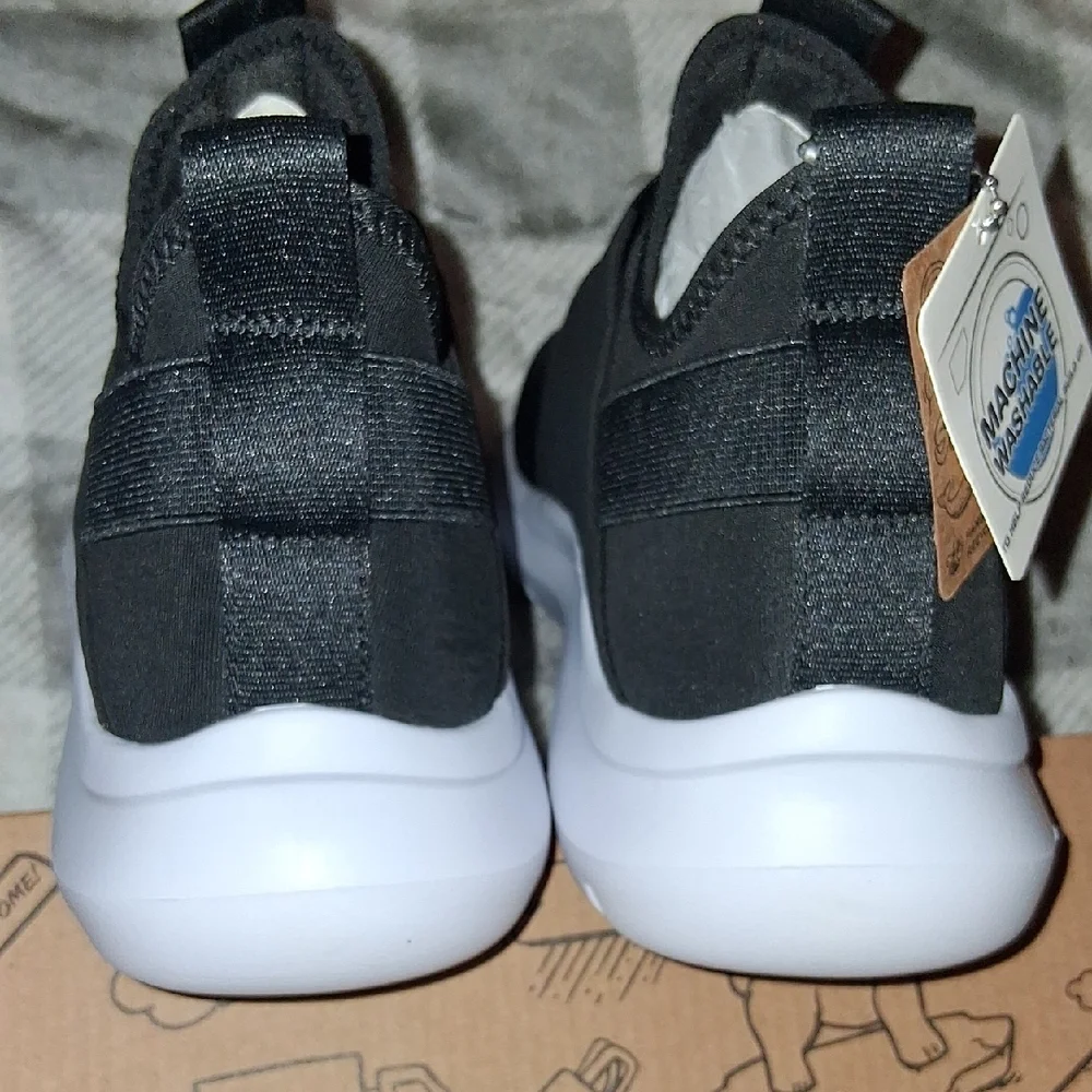 Skechers Boy’s Black and White Slip-On Athletic Sneakers